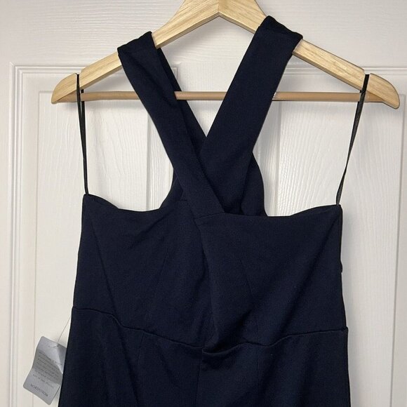 Felicity & Coco Jenny Navy Blue Sleeveless High Neck Halter Bodycon Dress XL - Picture 6 of 11